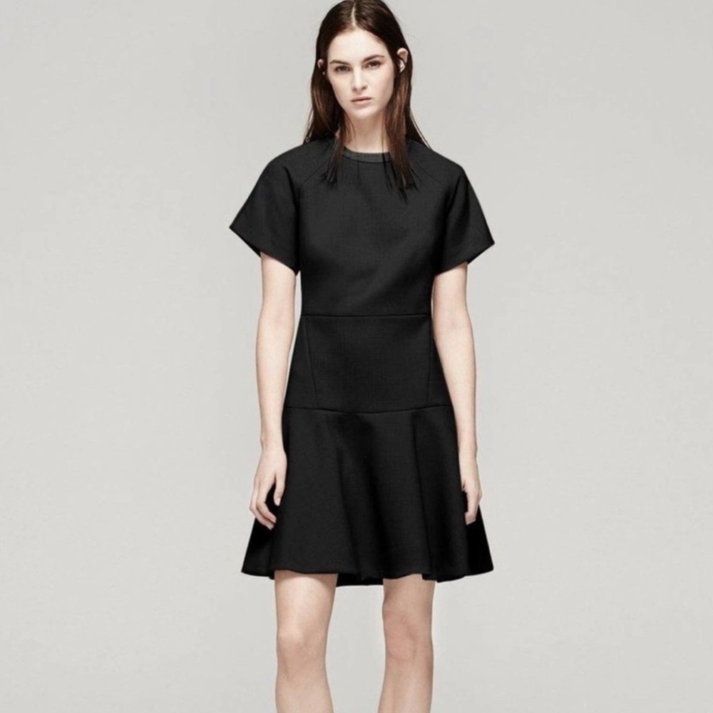 Rag & Bone Watson Black Fit and Flare Dropped Waist Dress